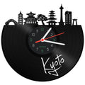 Schallplattenuhr Skyline Kyoto