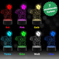 Graviertes Acrylglas im Reh Design mit LED-Sockel