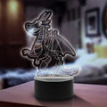 Graviertes Acrylglas  im Drache Design mit LED-Sockel