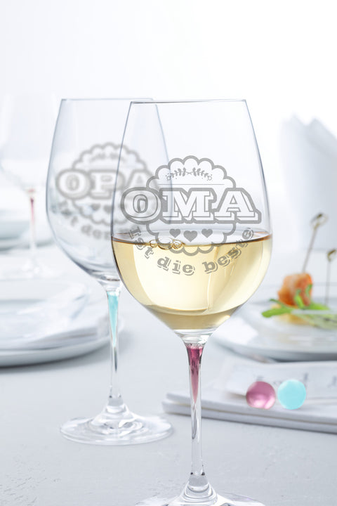 Leonardo Weingläser "Oma ist die Beste" & "Opa ist der Beste" im Set
