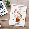 Personalisierte Leinwand - Geschenk zum Abschied für Erzieher und Lehrer - Blumentopf