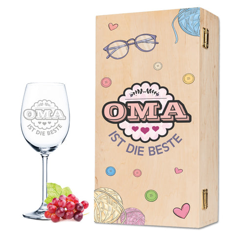Leonardo Weinglas mit Gravur "Oma ist die Beste"
