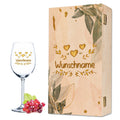 Leonardo Weinglas mit UV-Druck "Herzensmensch Floral Gold" Design