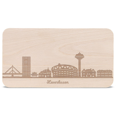 Frühstücksbrettchen Skyline Leverkusen