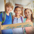 Lineal zur Einschulung im Wellen Design für Kinder aus Holz