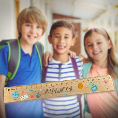 Lineal zur Einschulung im Einschulungs Design für Kinder aus Holz