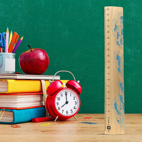 Lineal zur Einschulung im Wellen Design für Kinder aus Holz