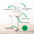 Leonardo Weinglas mit Gravur "Live Love Wine"