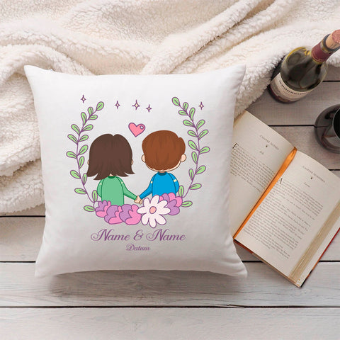 Bedrucktes Kissen mit Motiv "Love Couple"