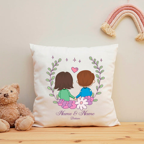 Bedrucktes Kissen mit Motiv "Love Couple"