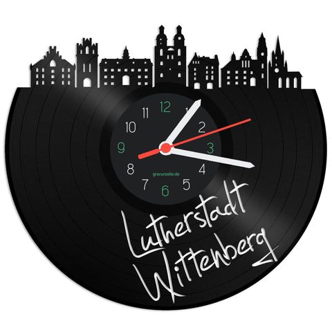 Schallplattenuhr Skyline Lutherstadt Wittenberg