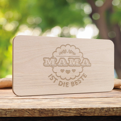 Schneidebrett Frühstücksbrettchen "Mama ist die Beste"