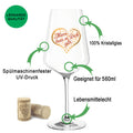 Leonardo Weinglas mit UV-Druck "Merci, dass es Dich gibt"