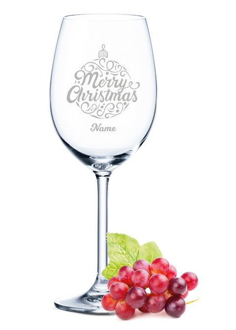 Leonardo Weinglas mit Gravur "Weihnachtskugel"