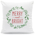 Kissen mit Weihnachtsmotiv - Merry and Bright - Weihnachtsdeko - Geschenke für Frauen & Männer