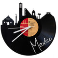 Schallplattenuhr Skyline Mexico