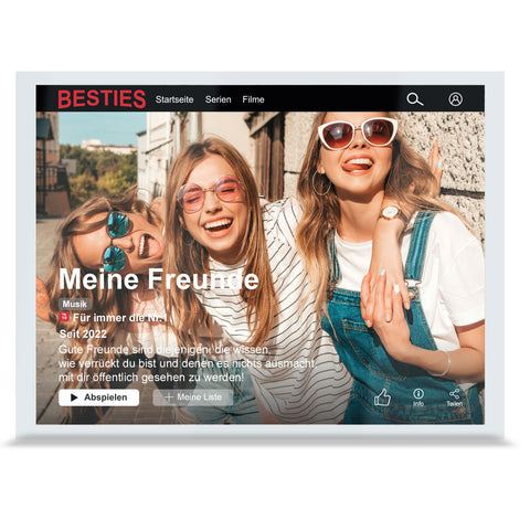 Film Cover auf Acrylglas - Personalisiertes Geschenk mit Foto im Netflix Design