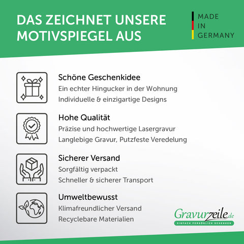 Motivspiegel mit Gravur - You will forever