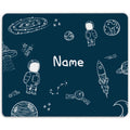 Bedrucktes Mousepad mit Wunschnamen im Weltall Design
