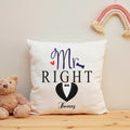 Bedrucktes Kissen mit Spruch Mr & Mrs always Right im Set