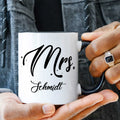 Bedruckte Tassen mit Spruch - Mr & Mrs mit Namen