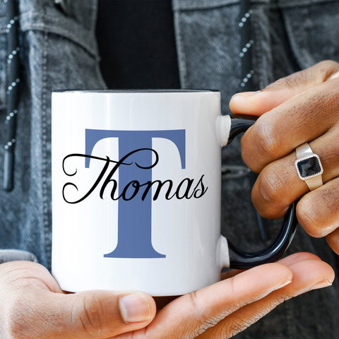 Bedruckte Tasse mit Initialen und Namen