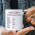 Bedruckte Tasse mit Spruch Ruhestand Plan