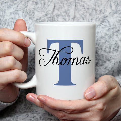 Bedruckte Tasse mit Initialen und Namen