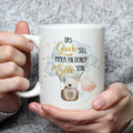 Bedruckte Tasse mit Spruch Glück immer an deiner Seite