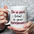 Bedruckte Tasse mit Spruch I'm a girl