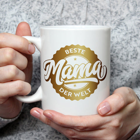 Bedruckte Tasse mit Spruch Beste Mama der Welt
