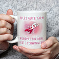 Bedruckte Tasse mit Spruch Bester Schwimmer