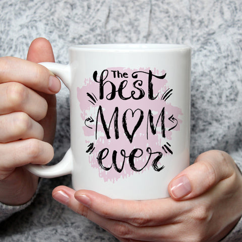 Bedruckte Tasse mit Spruch The best Mom ever