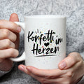 Bedruckte Tasse mit Spruch Konfetti im Herzen