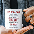 Bedruckte Tasse mit Spruch Bonus Eltern