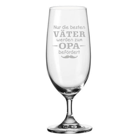 Leonardo Bierglas mit Gravur "Nur die besten Väter werden zum Opa befördert"