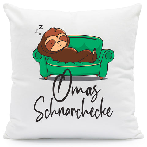 Bedrucktes Kissen mit Motiv Schnarchecke