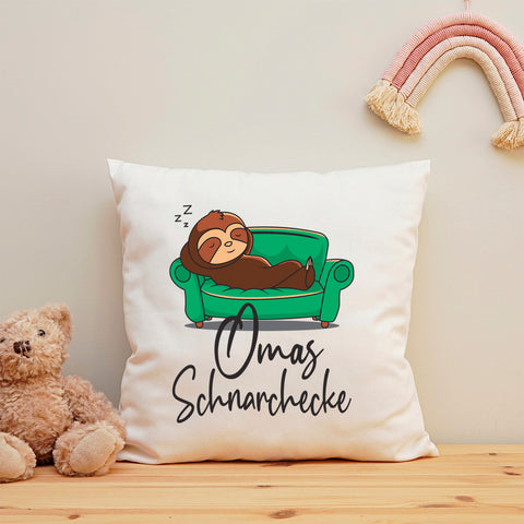 Bedrucktes Kissen mit Motiv Schnarchecke