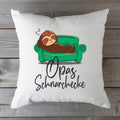 Bedrucktes Kissen mit Motiv Schnarchecke