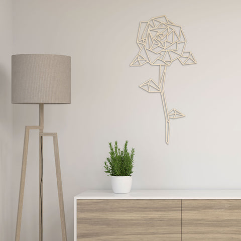 Origami Rose aus Holz -