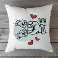 Bedrucktes Kissen mit Motiv Papa fist bump