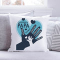 Bedrucktes Kissen mit Motiv Papa Hand