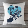 Bedrucktes Kissen mit Motiv Papa Hand