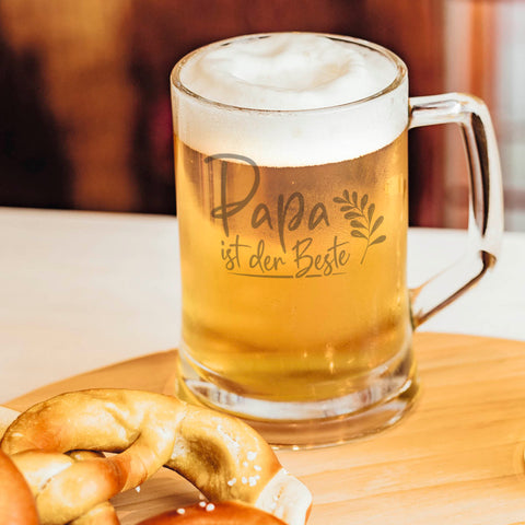Montana Bierkrug mit Gravur "Papa ist der Beste"