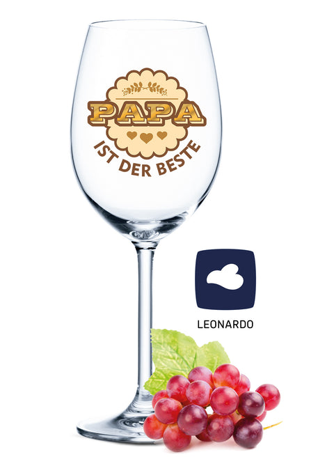 Leonardo Weinglas mit Gravur "Papa ist der Beste"