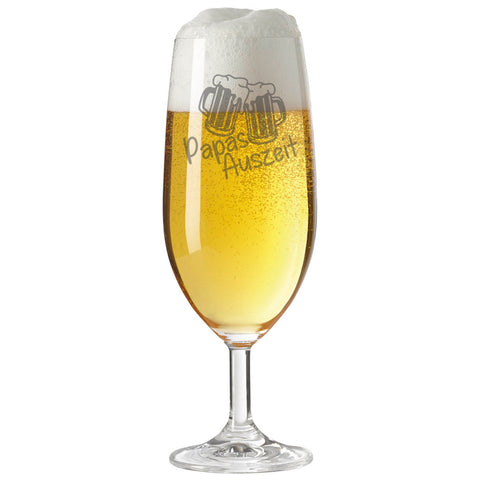 Leonardo Bierglas mit Gravur "Papas Auszeit"