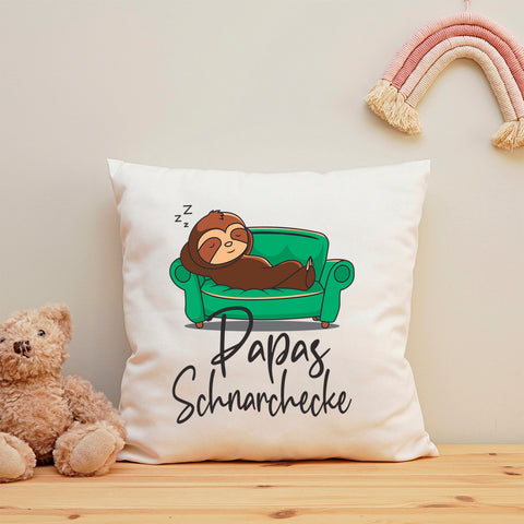 Bedrucktes Kissen mit Motiv Schnarchecke