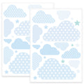 Wandsticker Set Pastell Wolken & Sterne