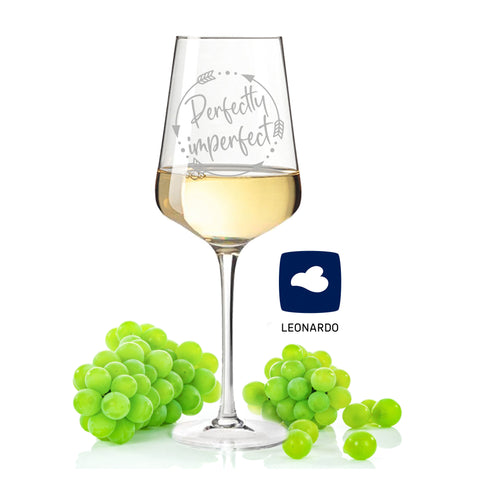 Leonardo Puccini Weinglas mit Gravur "Perfectly imperfect"