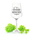 Leonardo Weingläser mit UV-Druck "Ich hasse Menschen"